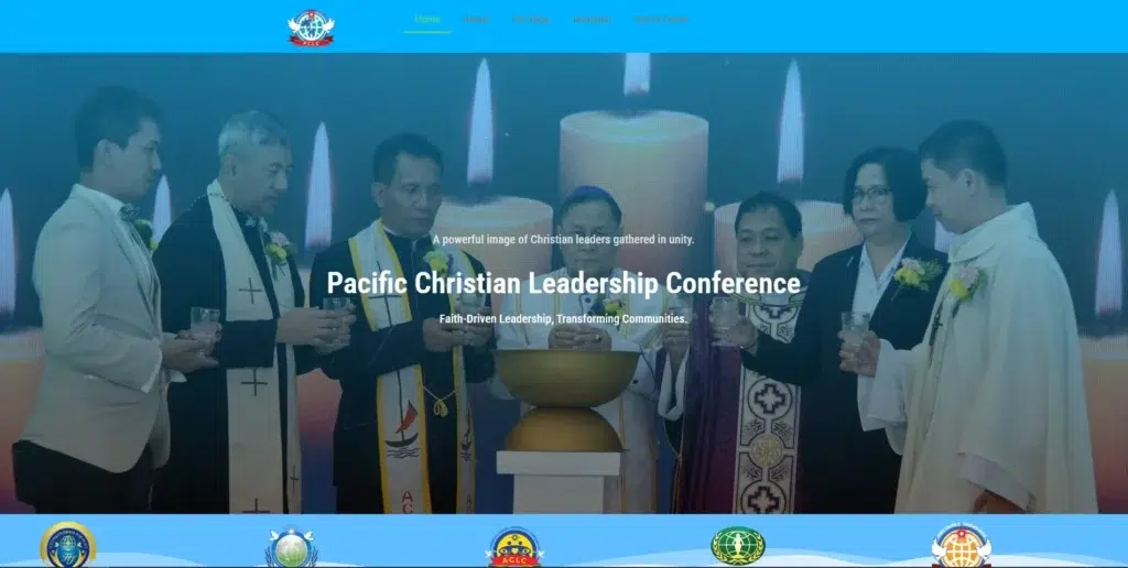 Christian leaders gathered in unity for the Pacific Christian Leadership Conference (PCLC), holding candles and glasses during a ceremonial event.